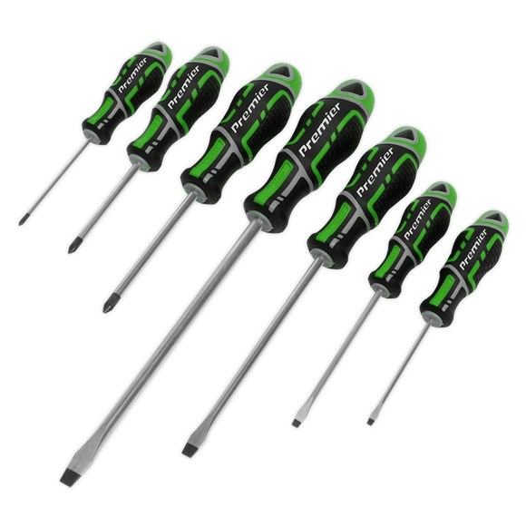 GripMax Screwdriver Set 7pc -Hi-Vis Greem