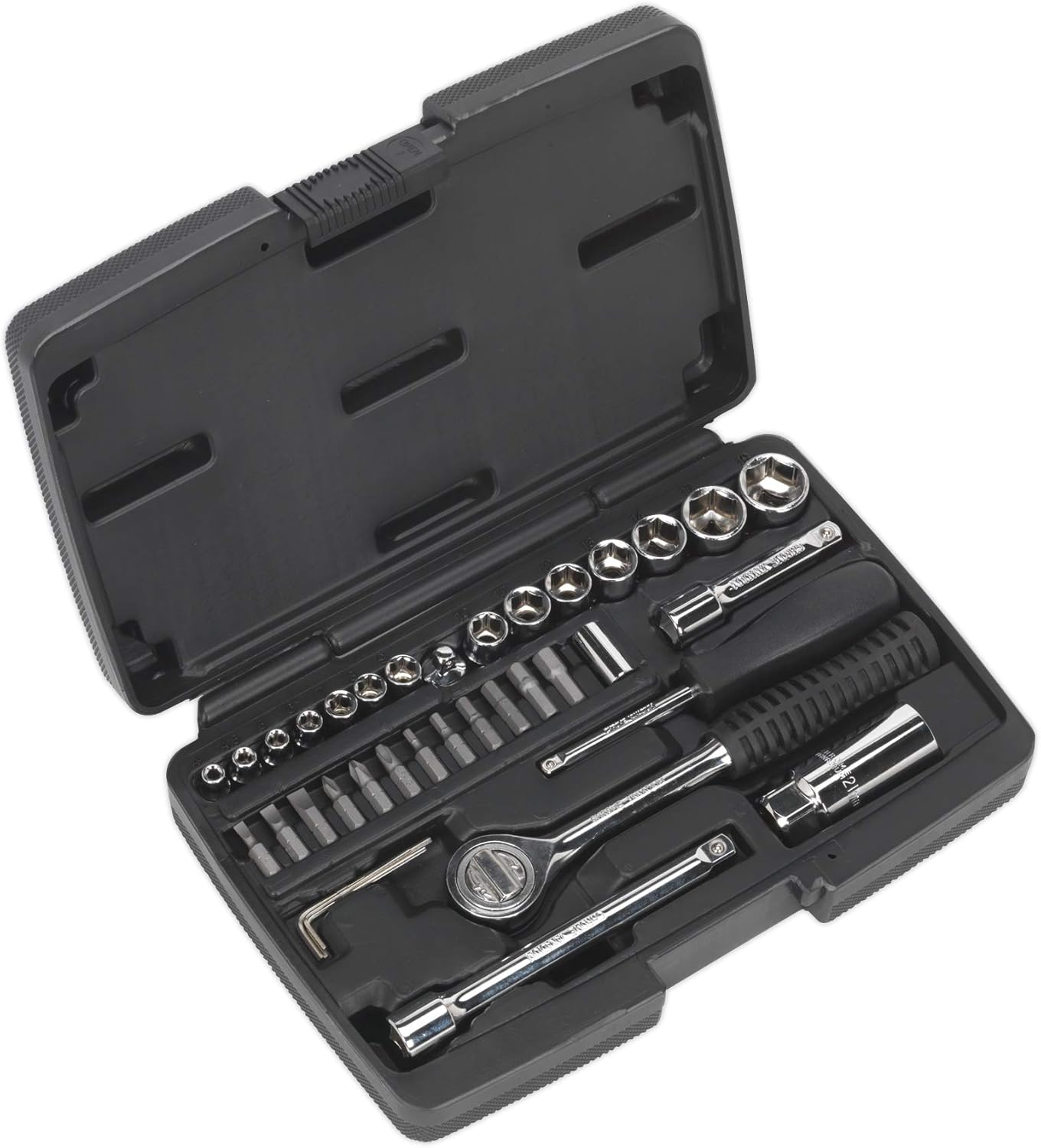 Siegen 37pc 1/4" & 3/8"Sq Drive Socket set