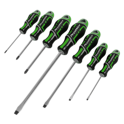 GripMax Screwdriver Set 7pc -Hi-Vis Greem
