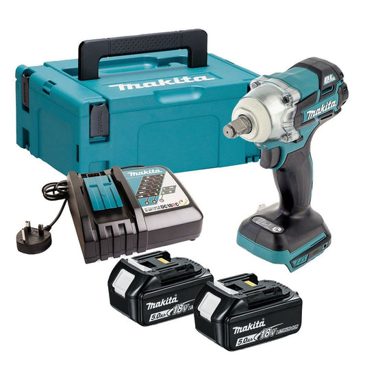 Makita DTW285RTJ 18V LXT Brushless 1/2" Impact Wrench INC 2x 5.0AH BATTS